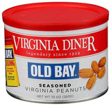 Virginia Diner Old Bay Seasoned Gourmet Virginia Peanuts - All Natural Virginia Peanuts Non-GMO, Preservative Free Gifts from Virginia Since 1929-9 Oz