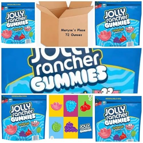 Maryse's Place JOLLY RANCHER Gummies Assorted Fruit Flavors Gummy Candy Bag, 72 oz