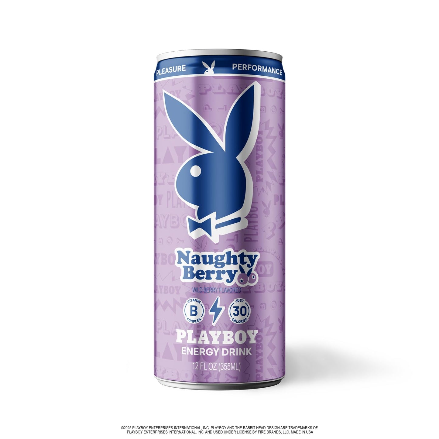 PLAYBOY Energy Drink - Naughty Berry (Wild Berry) - 12 Pack of 12oz Cans | Performance + Pleasure Energy | NextGen Lifestyle Drink