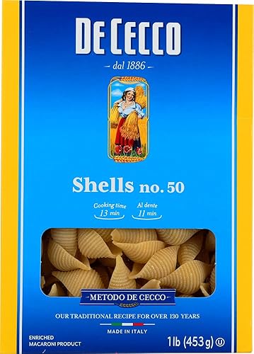 De Cecco Pasta Conchiglie Rigate, 16 Ounce