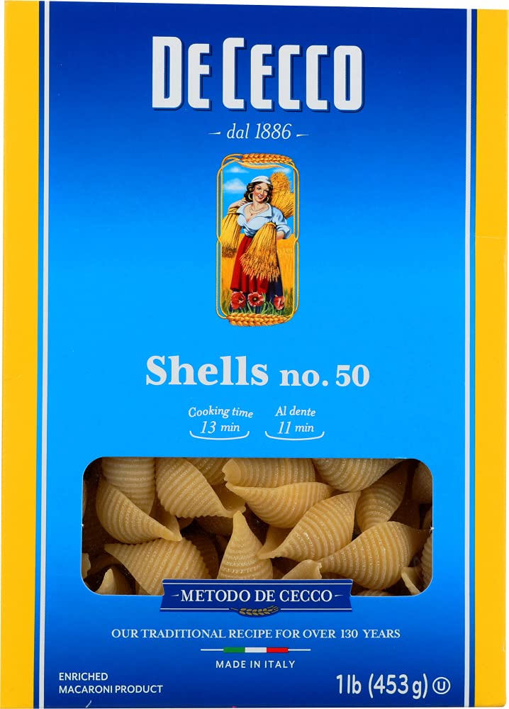 De Cecco Pasta Conchiglie Rigate, 16 Ounce