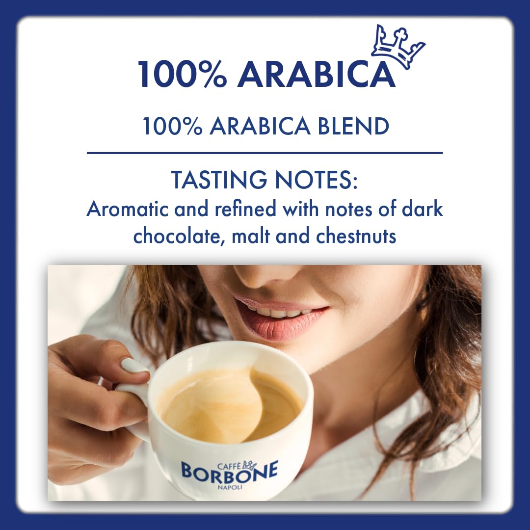 Caffè Borbone 100% Arabica Whole Bean Coffee, Arabica Coffee Beans, Medium Roast, 2.2 lb Bag (Pack of 2)
