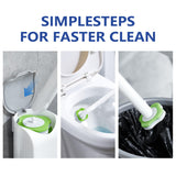 Disposable Toilet Brush,Toilet Bowl Brush and Holder Set with 30 Magic Sponge Eraser Wand Refills, Wall Mounted Cleaning Brush for Bathroom Toilet
