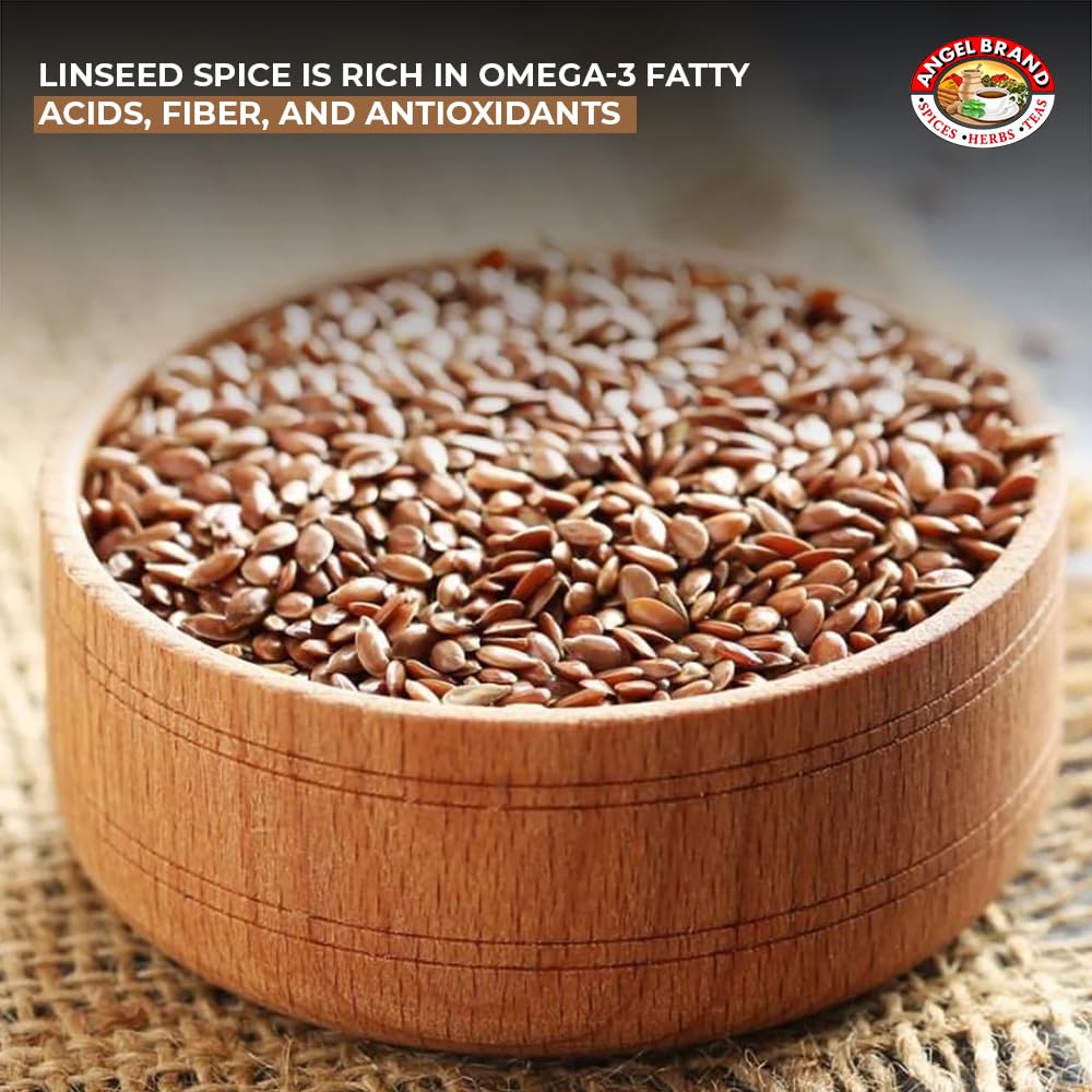 Angel Brand Linseed Flax Seeds 16 oz Pouch - Nutritional Powerhouse of flaxseed Spice - Perfect for Smoothie, Yogurt, Oatmeal & Salads