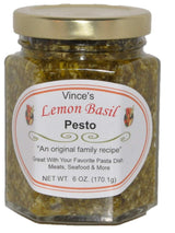 Vince's Italian Gourmet Lemon Basil Pesto, 6 Oz Jar