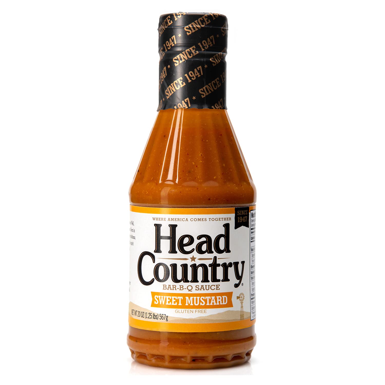 Head Country Bar-B-Q Sauce, Sweet Mustard, 18.5 oz, Pack of 1