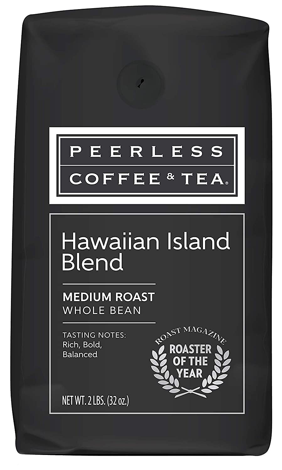 Peerless Hawaiian Whole Bean Coffee (2 lb.) - Hawaiian Island Blend, Medium Roast, Blend of Maui & Colombia Coffee Beans, 100% Arabica