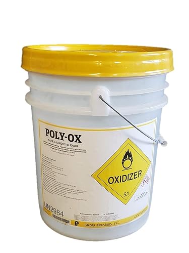 Poly-OX Peroxide-Based Chlorine-Free Laundry Stain Remover Bleaching Agent, 5 Gallon