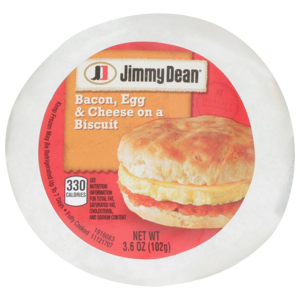 Jimmy Dean Bacon, Egg and Cheese Sandwich Biscuit, 3.6 Ounce -- 12 per case.