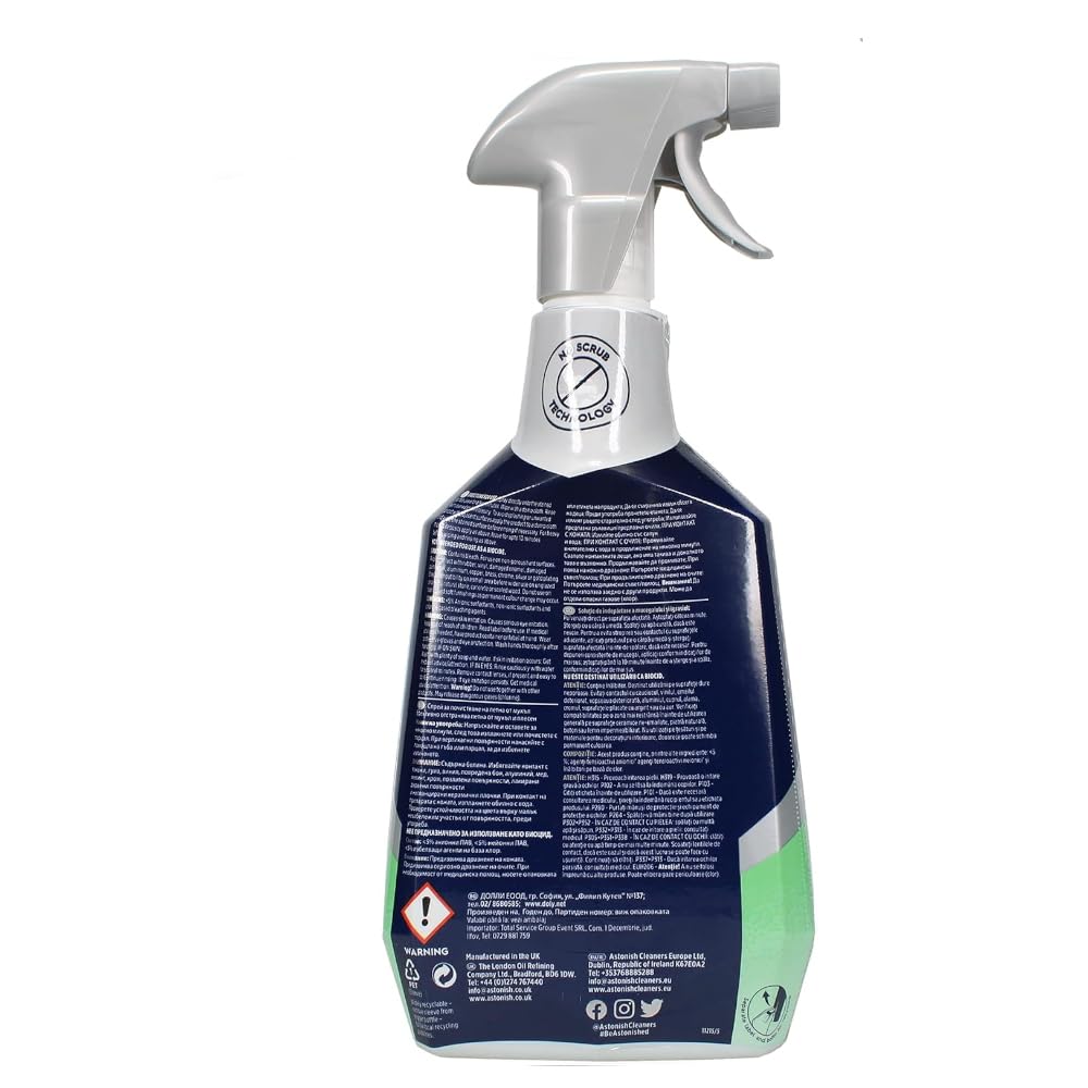 Astonish Apple Burst Household Cleaner - Shower Curtain, Shower Door, Bathroom Tiles - Hard Water Stains, Rust & Calcium Bathroom Cleaner - No Scrub