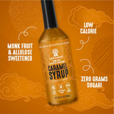 Lakanto Simple Flavoring Syrup - Monk Fruit Sweetener with Allulose, Perfect for Coffee, Tea, Cocktails, Snow Cones, Sodas, Other Drinks, Keto, Vegan (Caramel - 25.4 fl oz)