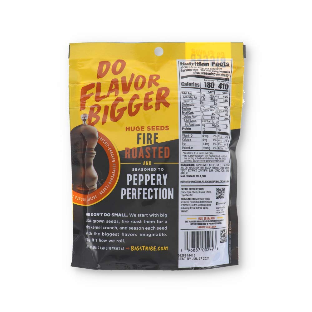 Bigs Cracked Pepper Sunflower Seeds, 5.35 Ounce - 48 per case