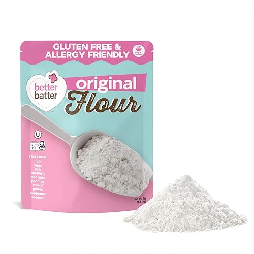 Better Batter Original Blend Multipurpose Certified Gluten-Free Flour, Top 8 Allergen Free, Cup for Cup Baking Alternative to Ordinary Flour 4LB Pouch