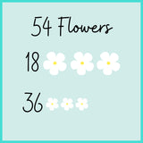 Royal Icing Blossoms | Mini Edible Flowers | Edible Roses | White Wedding Flowers | Cake Sprinkles | Bulk Sprinkle Mix | by Simply Sucré (54 Flowers