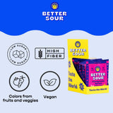 Better Sour Pomegranate Apricot Gummy Stars Candy, Healthy Candy with Low Sugar Gummies, Fiber Gummies with Added Fiber (Pack of 10)