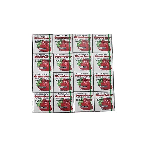 Authentic Japanese Marukawa Strawberry Flavored Fusen Gum 48 Packs