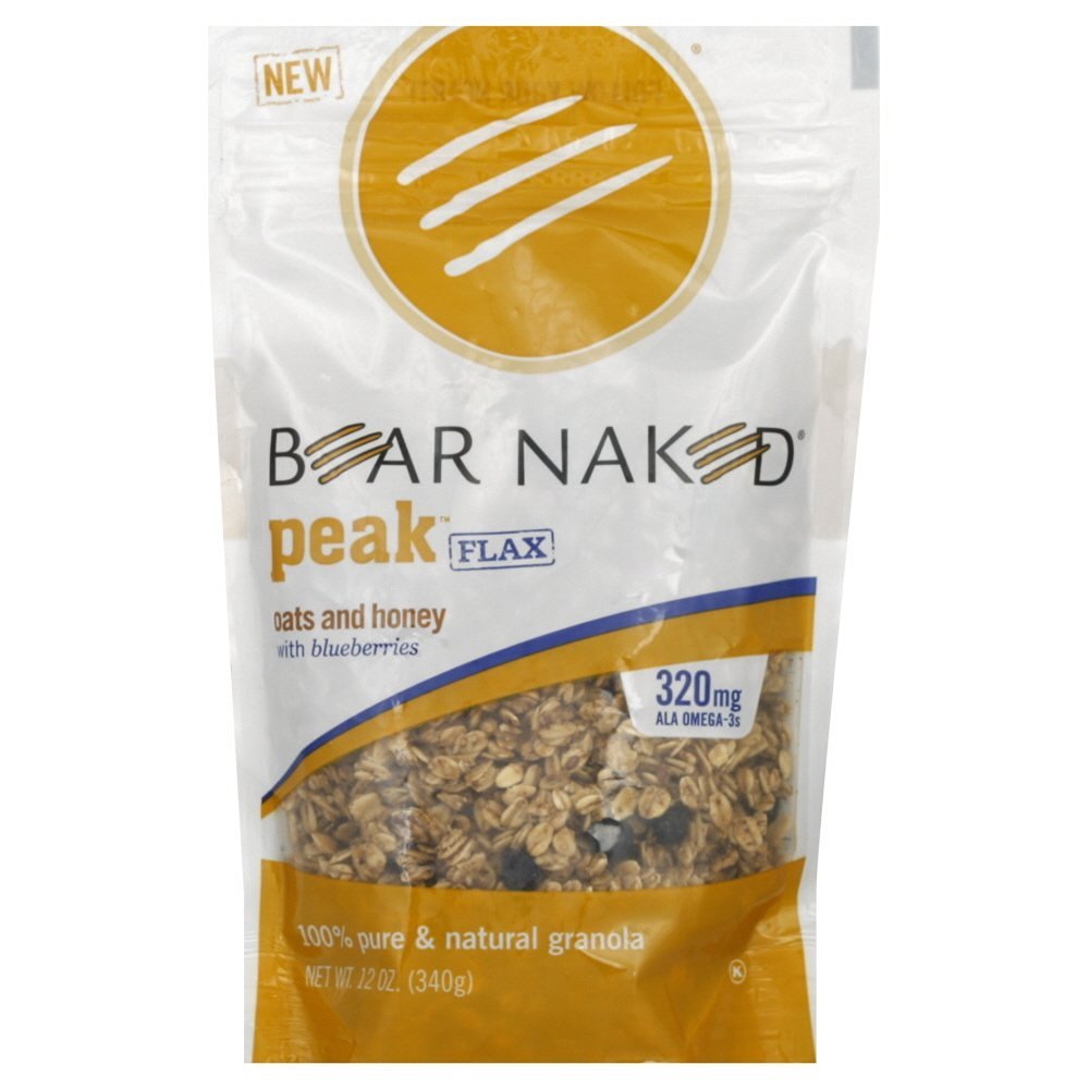 Bear Naked Oats and Honey with Blueberries Flax Granola, 12 Ounce -- 6 per case.