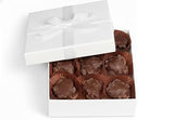Chocolate Caramel Peanut Clusters White Gift Box - by It's Delish | 12 OZ Premium Dark Chocolate Covered Nuts with Carmel Cluster | Christmas Gifts