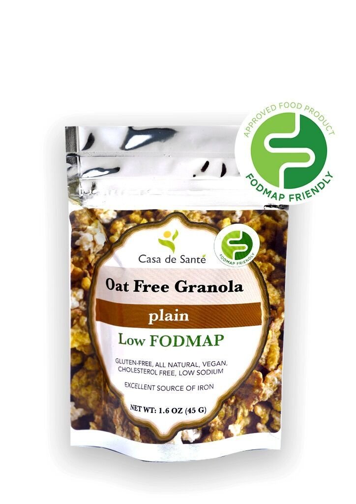 Low FODMAP Granola (Plain), Oat- & Gluten-Free Vegan Cereal - Casa De Sante