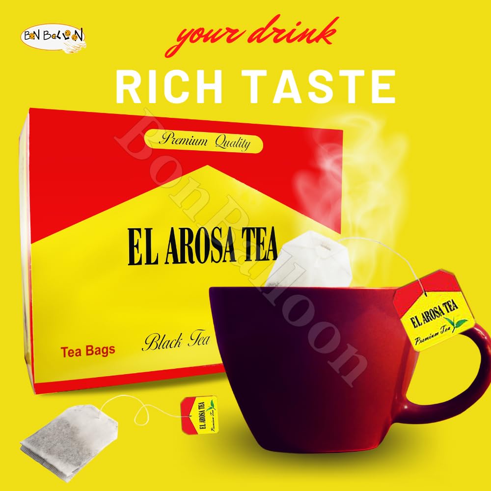 Al Arousa Alarousa Black Tea Bags Teas Indian Kenyan Traditional Egyptian Dust Egypt Arabian Strong Rich Pure Oriental Natural Taste Breakfast (Tea