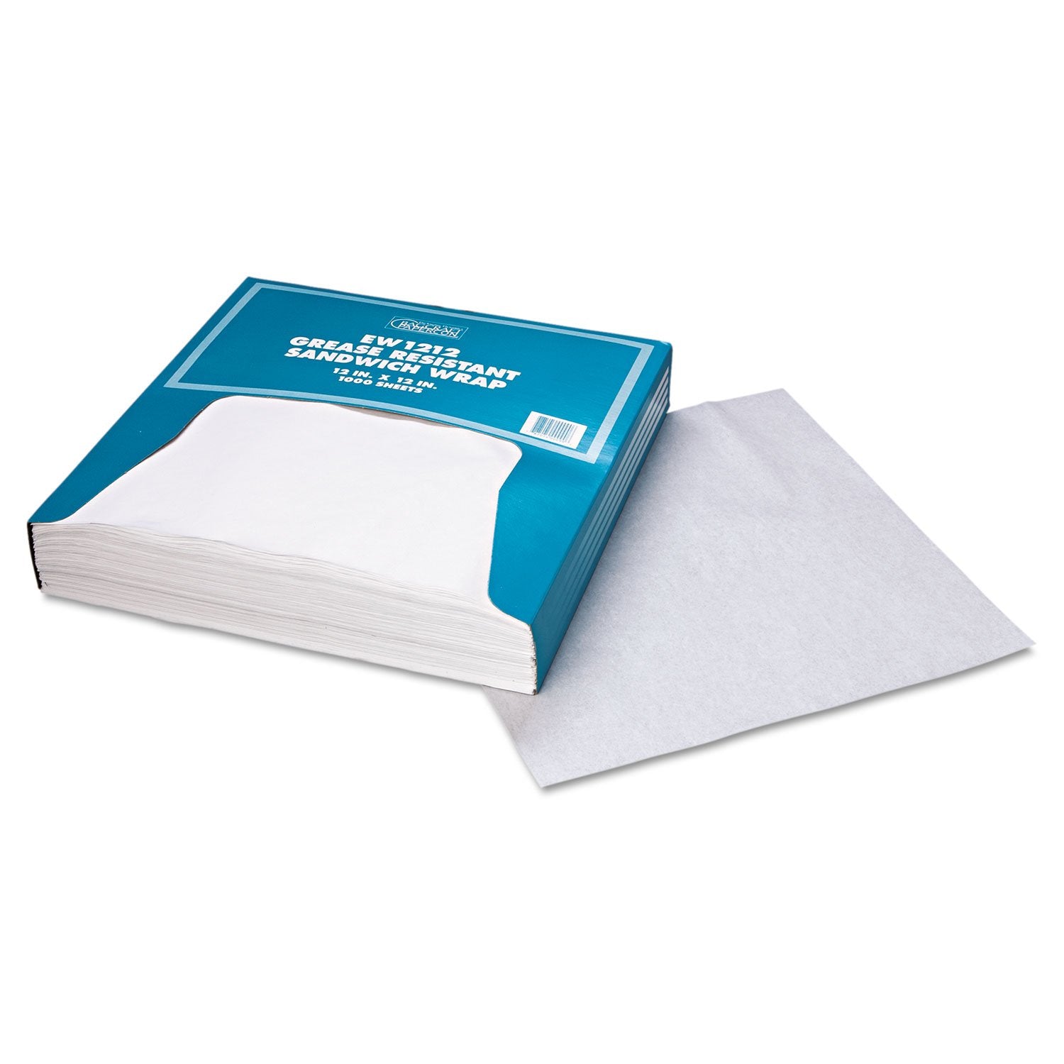 Bagcraft 057012 Grease-Resistant Paper Wrap/Liner 12 x 12 White 1000/Box 5 Boxes/Carton