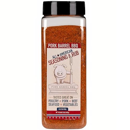Pork Barrel BBQ All-Purpose BBQ Seasoning & Rub | Sugar-Free, Gluten-Free, MSG-Free | All American BBQ Seasoning for Chicken, Beef & Pork - 22oz Jar