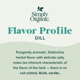 Simply Organic Dill Weed Cut & Sifted Certified Organic, 0.81-Ounce Container
