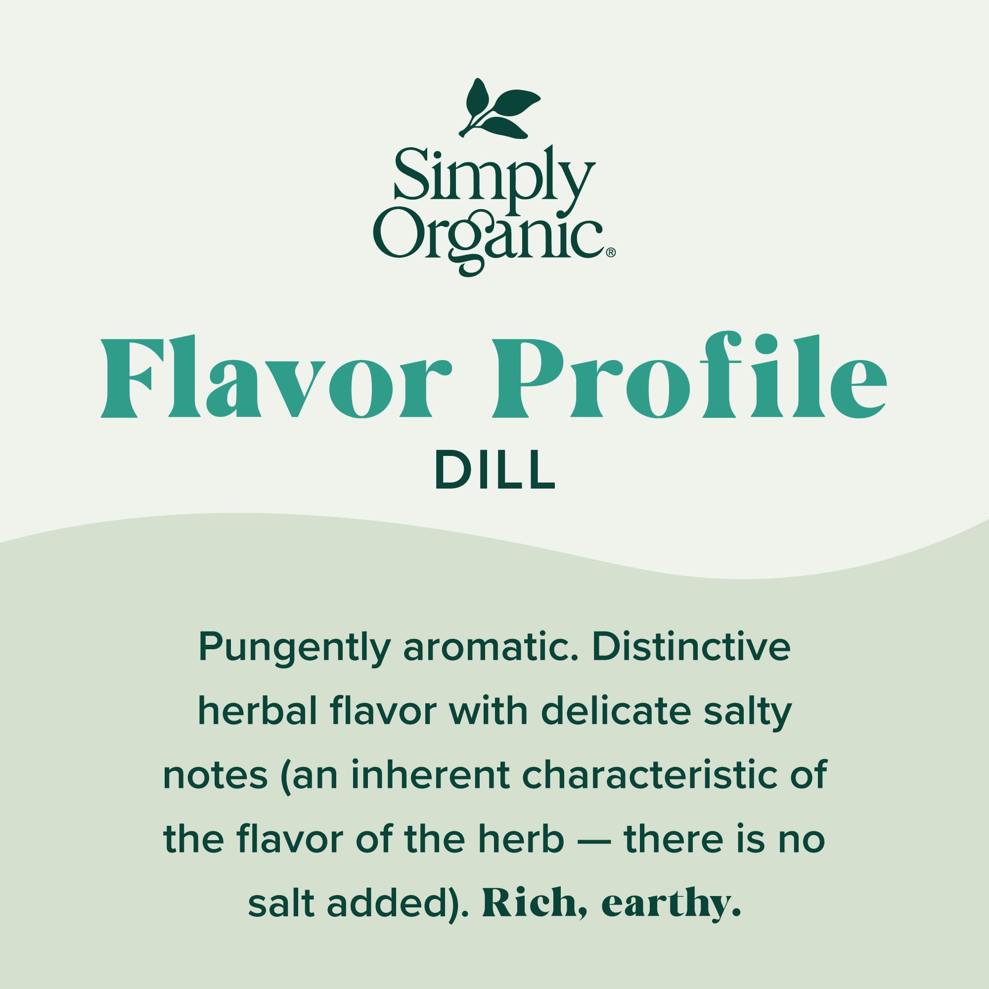 Simply Organic Dill Weed Cut & Sifted Certified Organic, 0.81-Ounce Container