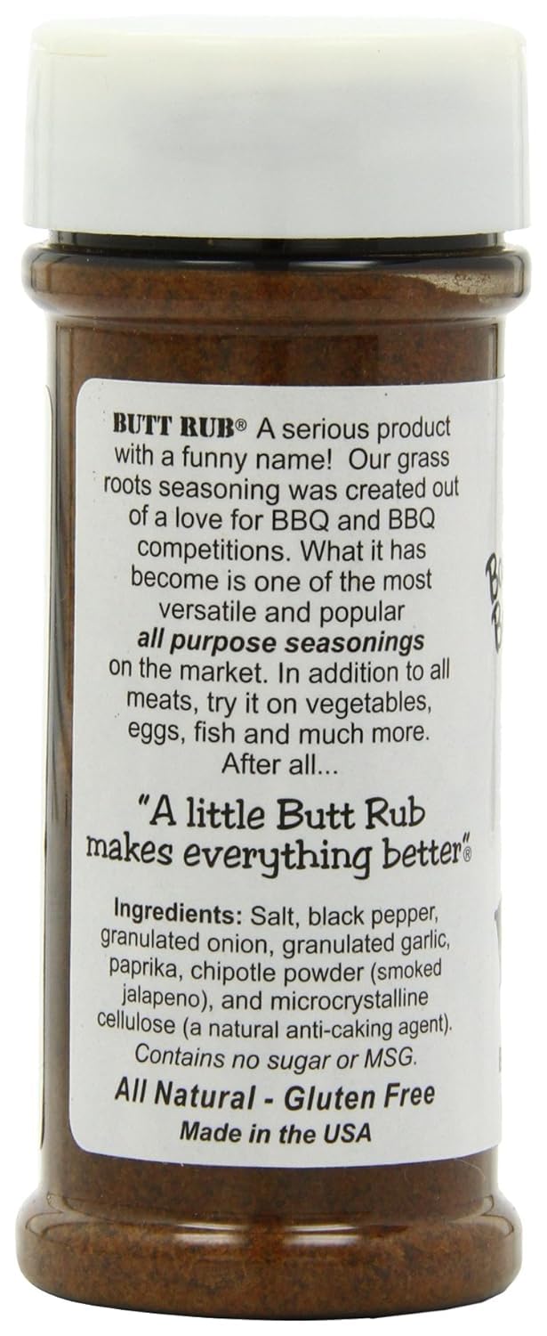 Bad Byron’s Butt Rub Barbeque Seasoning - 4.5 oz Shaker | Award-Winning All-Purpose Dry Rub for Pork, Chicken, Beef, Seafood & Vegetables |