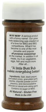 Bad Byron’s Butt Rub Barbeque Seasoning - 4.5 oz Shaker | Award-Winning All-Purpose Dry Rub for Pork, Chicken, Beef, Seafood & Vegetables |