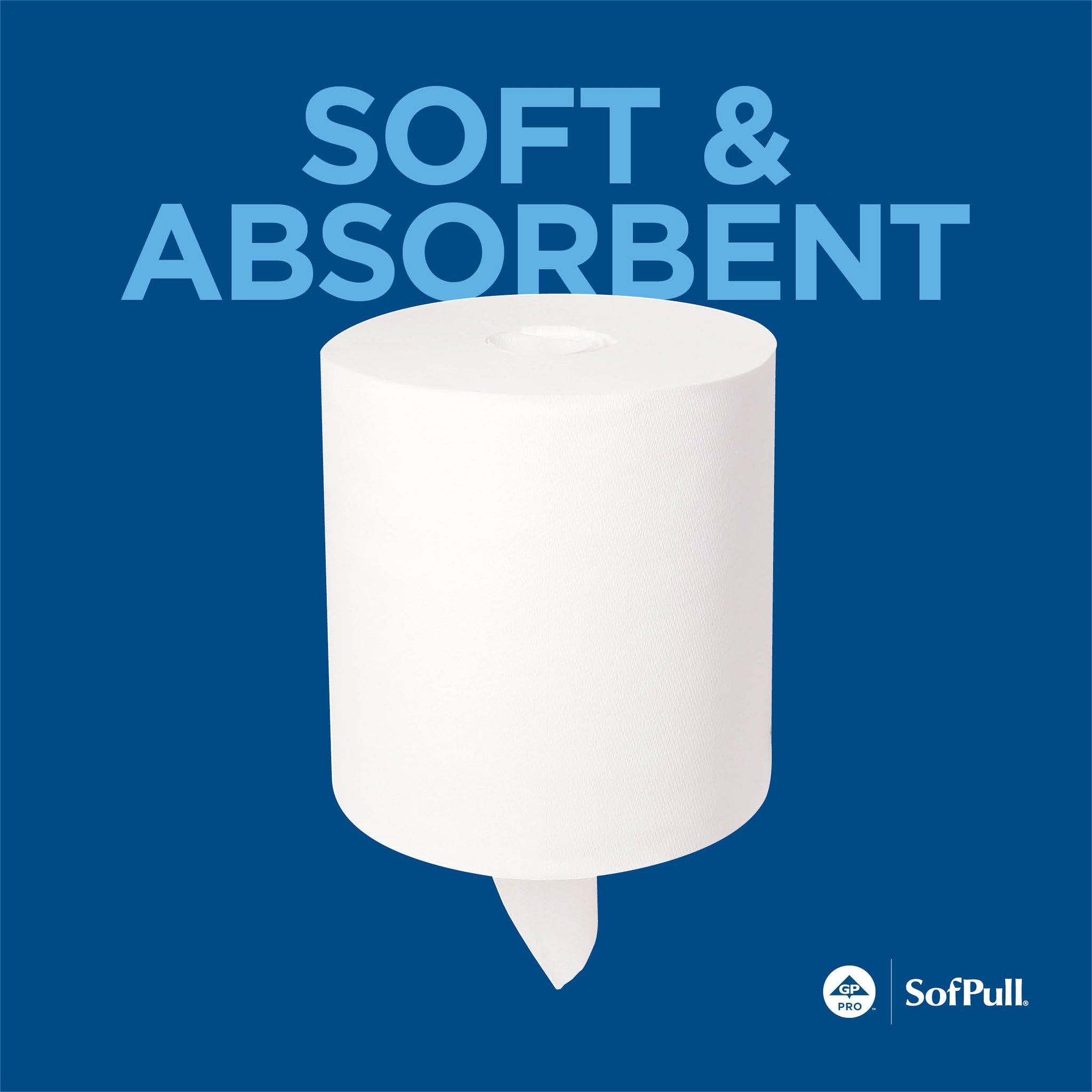 Georgia-Pacific SOFPULL CENTERPULL HIGH-CAPACITY PAPER TOWELS BY GP PRO (GEORGIA-PACIFIC), 28143, WHITE, 4 ROLLS PER CASE, 567 TOWELS PER ROLL