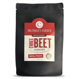 Dr. Cowan’s Garden Organic Three Beet Powder Refill Pouch - Certified Detroit Red, Chiogga & Golden Beets - USA Grown Beetroot Powder in Miron Glass