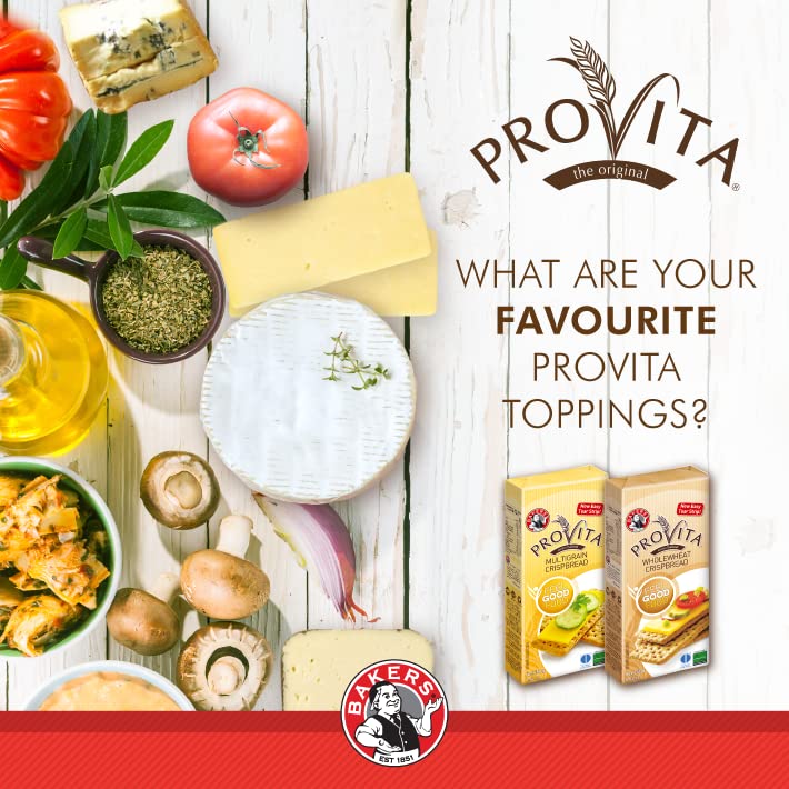Bakers Provita | High Fibre | Keto friendly (Multigrain Crispbread, 9 Ounce (Pack of 2))