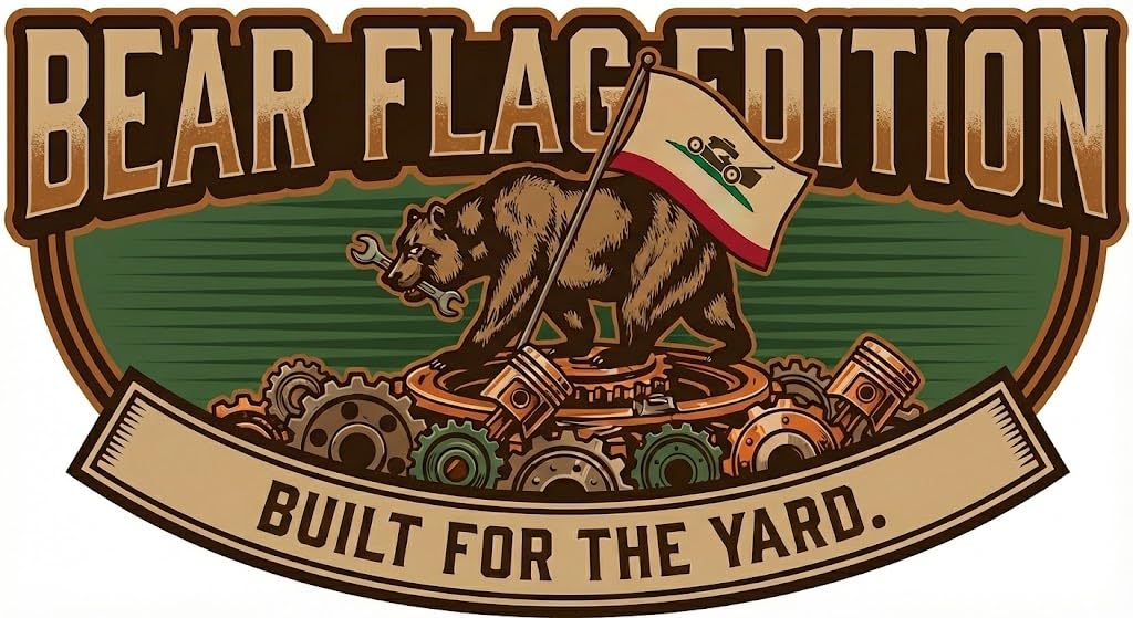 BEAR FLAG EDITION for 18" Surface Cleaner with 4 Stainless Steel Housing