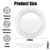 Hazyore 100 Pack 6 Inch Clear Plastic Dessert Plates Disposable, for Dessert & Appetizers BBQ Party Travel and Events Recyclable - BPA-Free Disposable