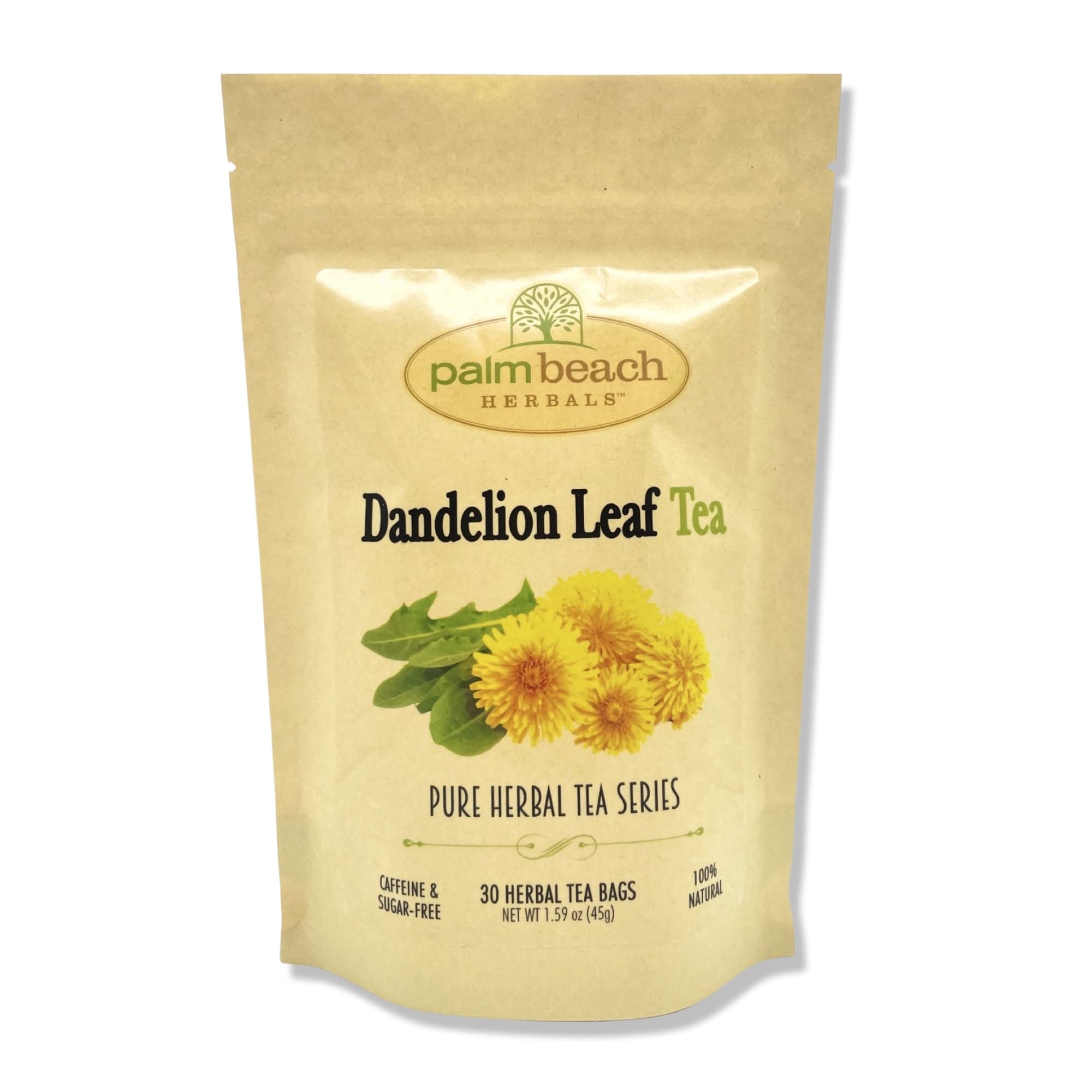 Palm Beach Medicinal Herbs - Dandelion Leaf Tea - Pure Herbal Tea Series, 30ct
