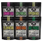 Pop Daddy Flavored Pretzels Sticks, Gourmet Pretzels, 7.5oz Variety Pack, 6 Pack, Garlic Parm, Cinnamon Sugar, Peppercorn Ranch, Smoked Gouda, Dill