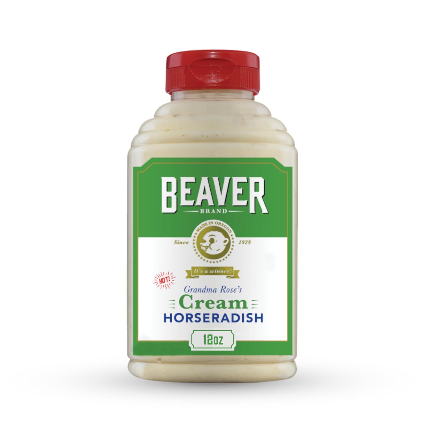 Beaver Hot Cream Horseradish, 12 oz squeeze bottle