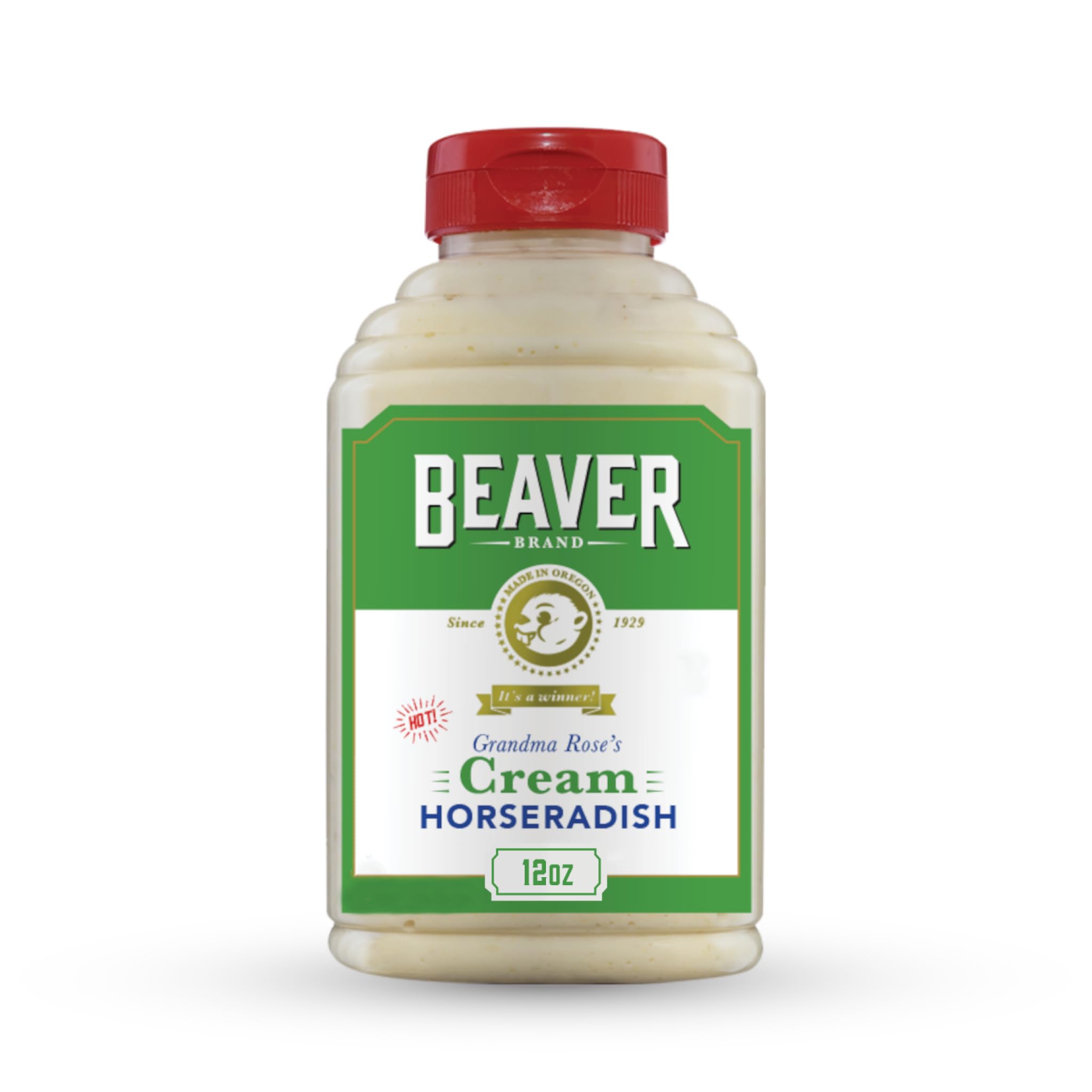 Beaver Hot Cream Horseradish, 12 oz squeeze bottle