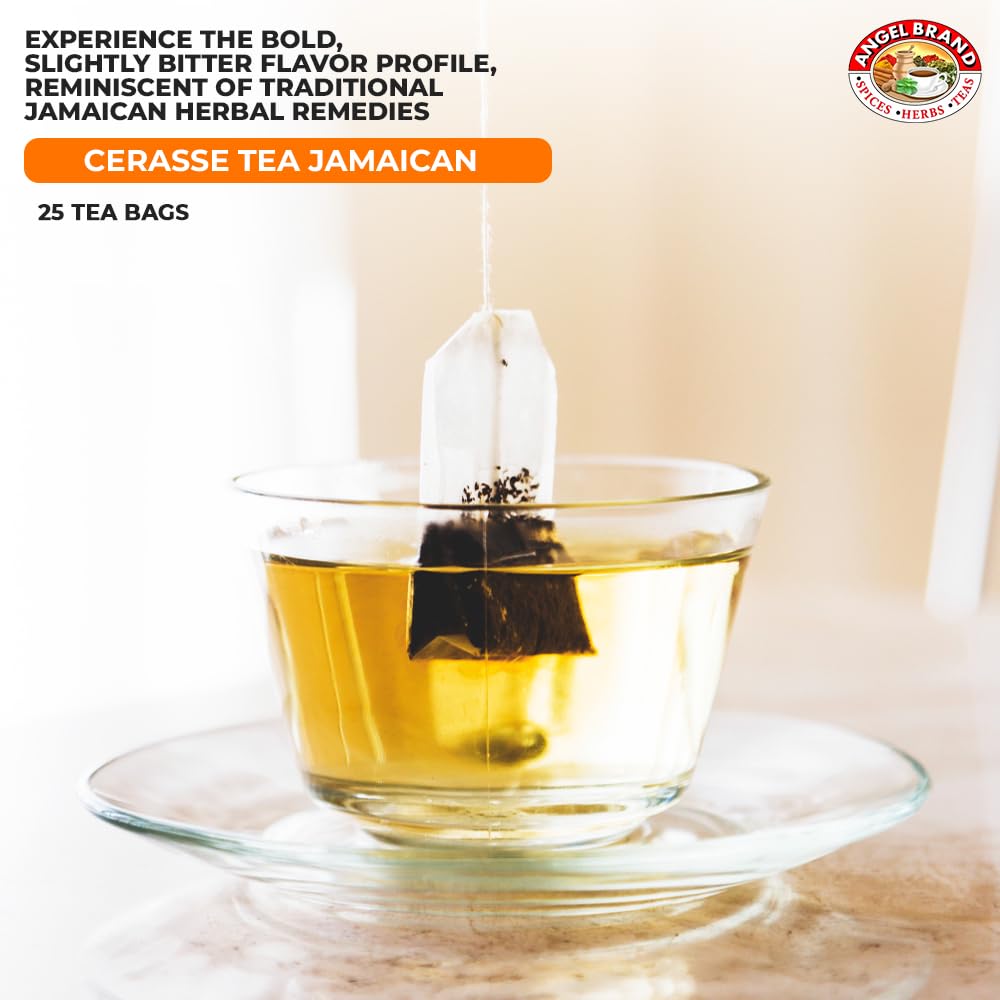 Angel Brand Cerasse Tea Bags Jamaican 24 - Bitter Melon Tea for Detox. - Most popular teas in Jamaica with Health Benefits and Delicious Flavor