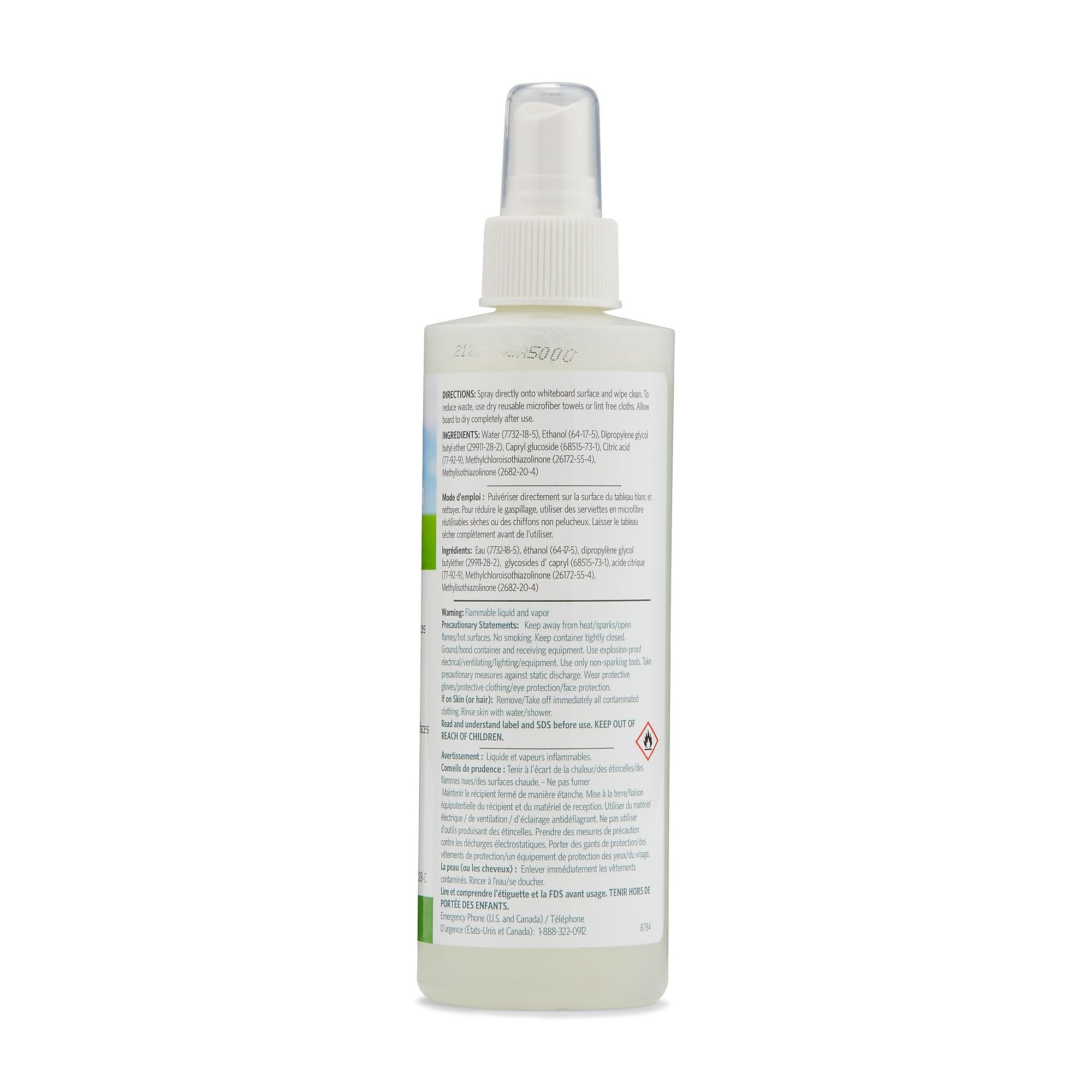 STAPLES Whiteboard Cleaner, 8 oz Eco Friendly Spray for Whiteboards in Home Office and Classroom
