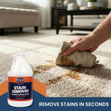 CSX Formula Stain Remover, Carpet Cleaner, 128 oz, Liquid, Citrus Fresh Scent, Biodegradable, Bleach Free
