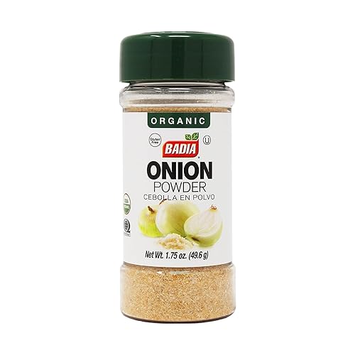 Badia Organic Onion Powder 1.75 oz - Finely Ground Dehydrated Onion for Cooking, Seasoning & Marinades
