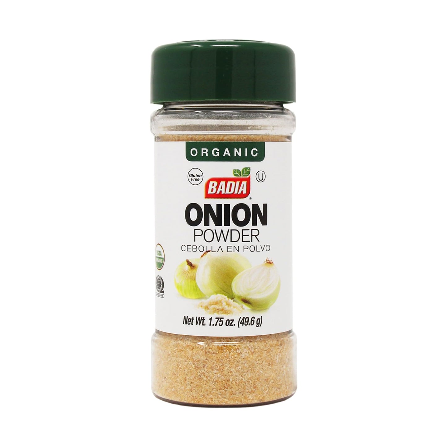 Badia Organic Onion Powder 1.75 oz - Finely Ground Dehydrated Onion for Cooking, Seasoning & Marinades