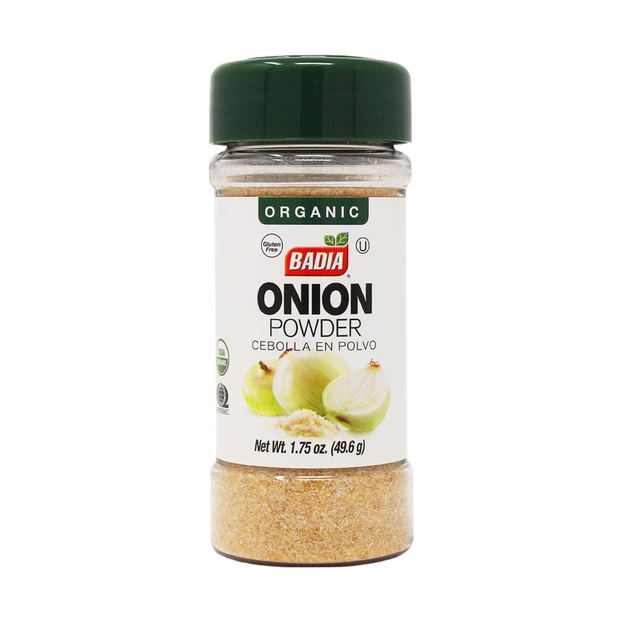 Badia Organic Onion Powder 1.75 oz - Finely Ground Dehydrated Onion for Cooking, Seasoning & Marinades