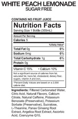 UPTIME - Premium Energy Drink, White Peach Lemonade - Sugar Free, 12oz Bottles, (Case of 24), Better for You, Natural Caffeine, Sparkling