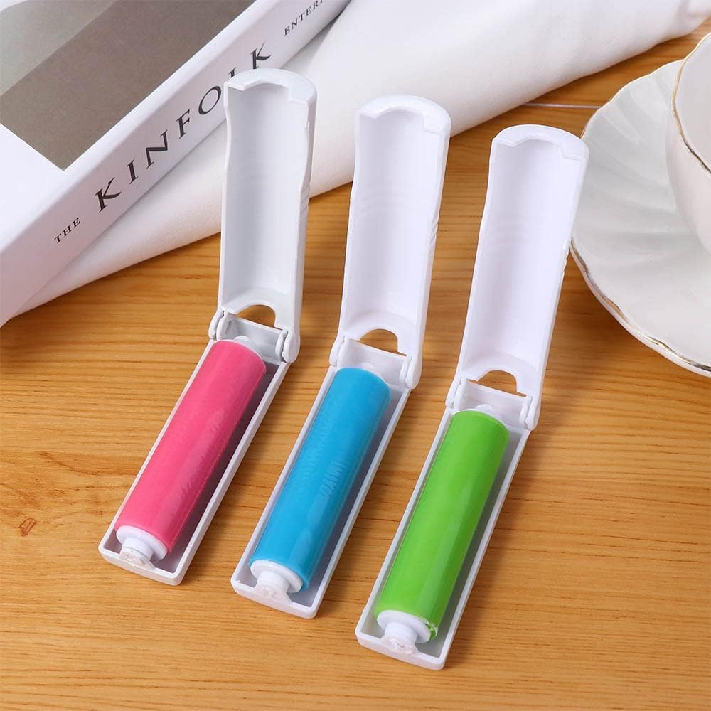 Calsgkspray Blue Lint Roller, Reusable Foldable Portable Sticky Remover for Couch, Clothes Furniture and Carpet, Dog Hair Remover Cat Hair, Animal