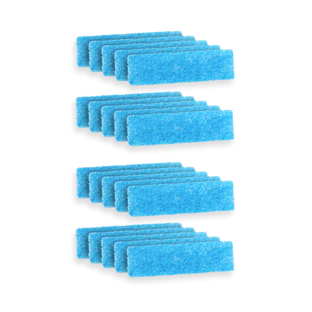 SnowTree - MINI BoroBuddy Replacement Pads (Pack of 20) - Circular Scrubbing Sponge Pads and Rectangular Pads to Fit into Your BoroBuddy MINI Magnetic