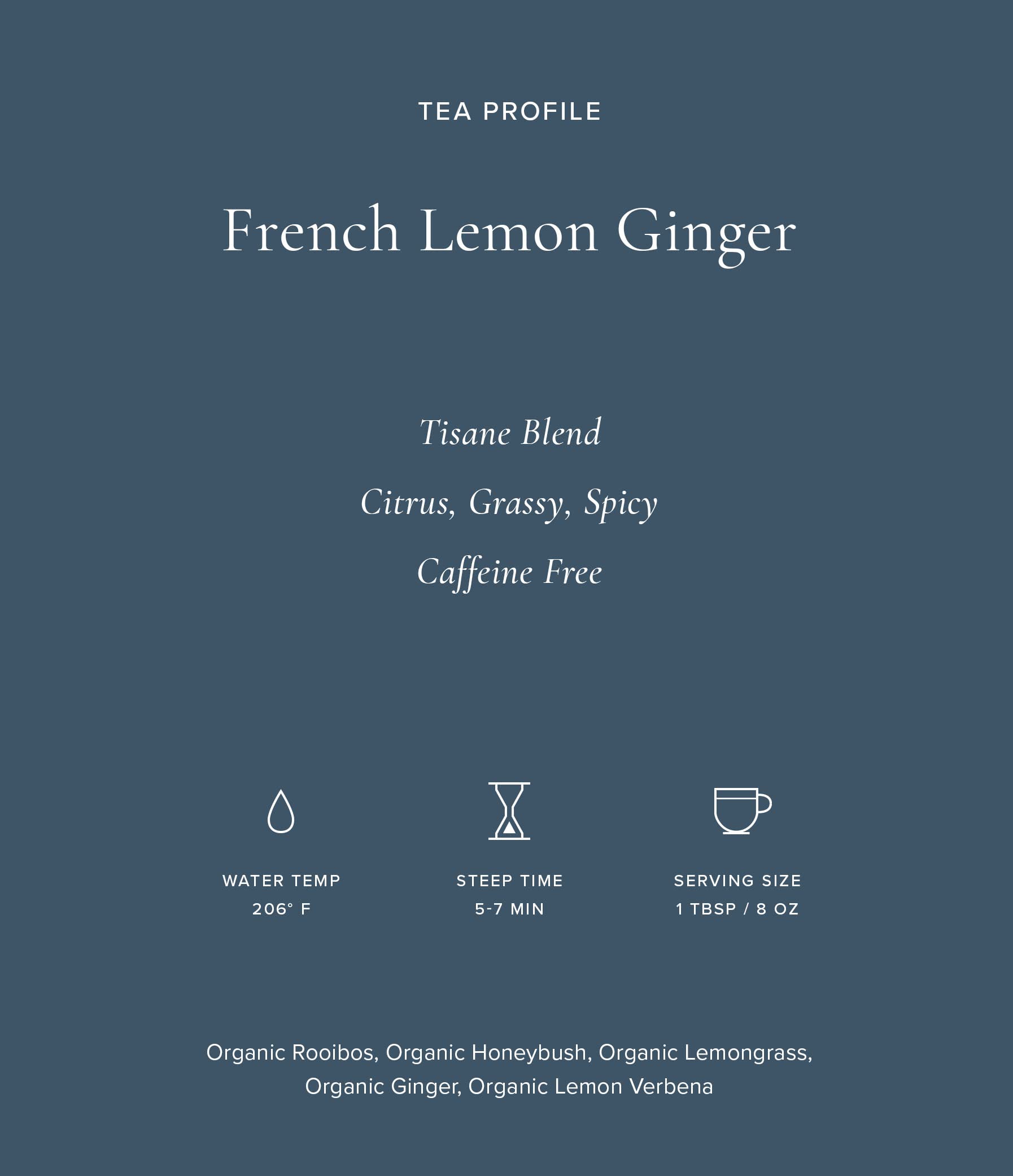 Art of Tea | Organic French Lemon Ginger 1.5oz Herbal Tea | Artisan Loose Leaf Tea Tin