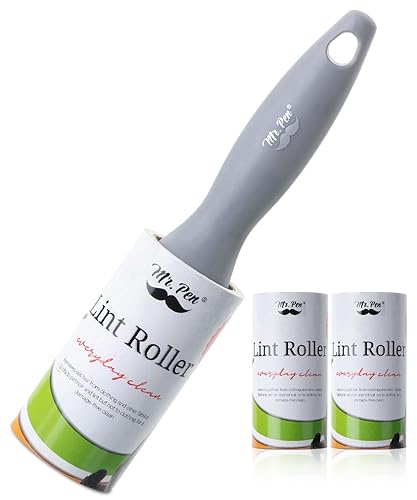 Mr. Pen- Lint Rollers, 1 Handle with 3 Refills, 270 Sheets, Extra Sticky Lint Remover for Clothes, Lint Roller for Pet Hair, Pet Hair Roller, Sticky